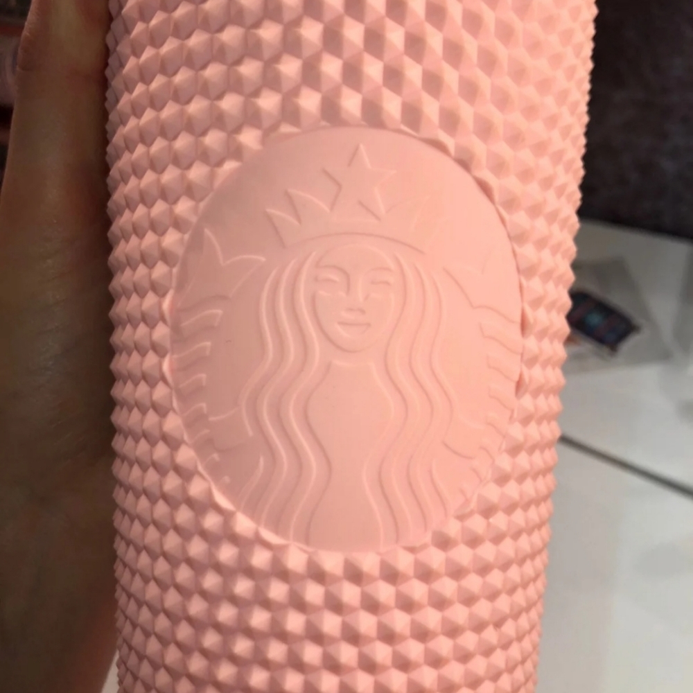 SOLD Starbucks pink studded tumbler